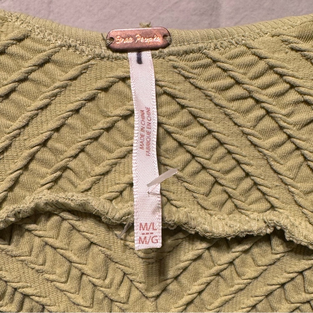 Free People Women’s Midi Sweater Dress Gabby Green Stretch NWOT M/L - Picture 10 of 11